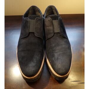 Vince Davy Slip-On Platform Oxford Loafers Women’s 8.5 Black Suede Minimalist